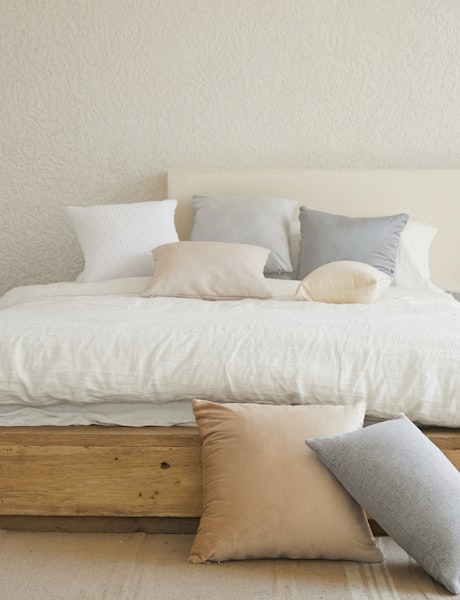 Natural linen textiles and a considered material palette